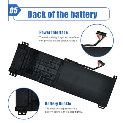 L21M3PC0 Laptop Battery Compatible with Lenovo IdeaPad Gaming 3-15IAH7 Gaming 3-15ARH7 Series L21C3PC0 L21D3PC0 SB11F36375 SB11F36367 SB11F36369 5B11F36371 5B11F36370 45Wh 3910mAh - size: 9.45*3.32*0.27 inch L21M3PC0