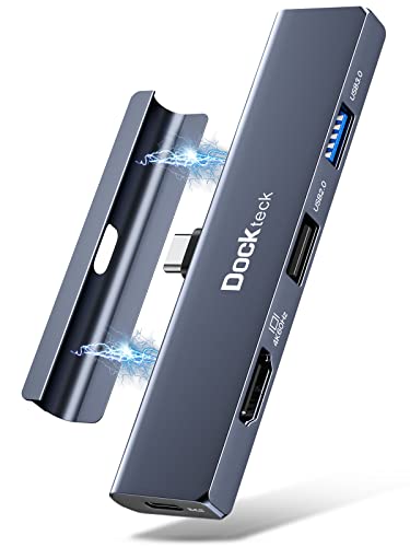 5 in 1 USB C Hub for iPad Pro 12.9 2021 2020, Air mini 6 and More | 4K 60Hz HDMI Port, Audio, USB 3.0, 100W PD, USB C Dock - color: 5 IN 1 Grey