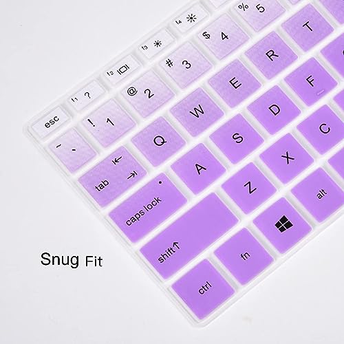 Keyboard Cover for HP 17.3 Laptop 17-cn 17-cp Series 17-cp2199nr 17-cn3399nr 17-cn3097nr 17-cp3003dx 17-cn4153cl 17-cn2083dx 17-cp3155cl 17-cp2025dx cp3005dx 17z-cp300/200 17t-cn400/cn200 - color: Ombre Purple