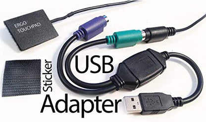 Mini USB Computer Touchpad, Trackpad, Mouse, Wired, 1.1 x 1.3 inches Ergo Touchpad ETP001MTPUSB