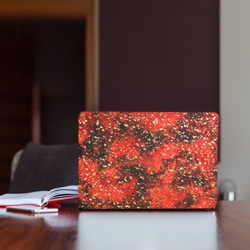 Funut for MacBook Air 13 Inch Case 2026 2025-2022 M5 M4 M3 M2 A3449 A3240 A3113 A2681, Luxury Snake PU Leather Scratch & Shockproof Hard Shell Case & Keyboard Cover,Snake Skin Red - color: Snake Brown, size: 2022-2026 MacBook Air 13.6 inch M2 M3 M4 M5