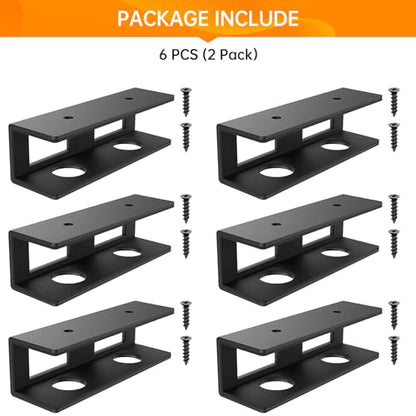 2 Pack Under Desk Laptop Mount with Anti-Scratch Felt Board, Holder Tray, Durable Shelf for Keyboard Storage - size: 6pcs-2 Pack