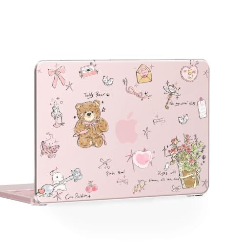 Feams for MacBook Neo 13 Inch Case 2026 A3404, Stylish Protective Clear Case Hard Shell Transparent Cover for MacBook Neo 13 Inch 2026 (A18 Pro Chip) with Keyboard Cover, Cute Girls' Daily - color: Cute Girls' Daily