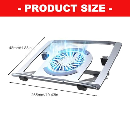 Foldable Aluminum Laptop Stand with Efficient Cooling Systems and Adjustable Angled for 17Inch Notebook Aluminum Laptop Stand - color: Silver