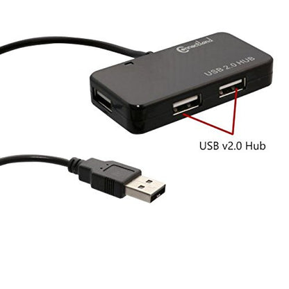 Connectland CL-HUB20033 Ultra Slim USB 2.0 4 Port Hub for Desktop and laptops Black