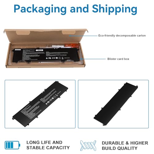 Futurebatt C31N2105 Laptop Battery Replacement for Asus Vivobook M3402QA K3402ZA M3402RA M5402RA K3502Z S5600F S4600F Series Notebook 0B200-04140000 S 14 OLED K3402ZA M3402QA TN3402QA S 15 K3502ZA - size: C31N2105