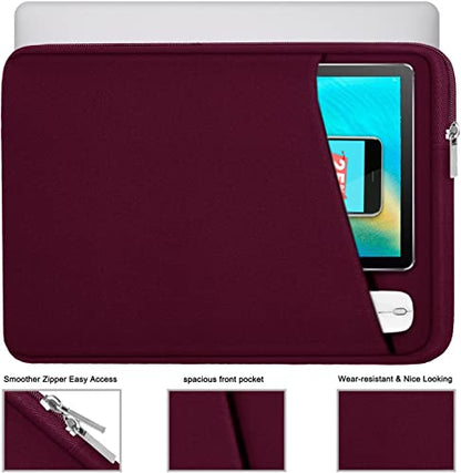 Laptop Sleeve Case 14 inch, Durable Carrying Bag Shockproof Protective Case Cover, Handbags Briefcase Laptop Bag Compatible with 14" MacBook Air/Pro HP Asus Lenovo Notebook Computer, Wine Red - color: Wine Red, size: 14 inch