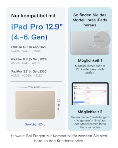 MOFT Dynamic Folio Tablet Stand for Desk Compatible with iPad Pro 12.9" (6th 2022 | 5th 2021 | 4th 2020), Slim Magnetic Tablet Holder Case with 20+ Viewing Angles, Beach White x Terracotta - color: Beach White x Terracotta, size: iPad Pro 12.9"(6th 2022/5