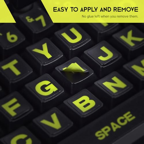 English Keyboard Letter Stickers Large Print Full Size Universal PC Computer Laptop Desktop Keyboard Replacement English Keyboard Stickers, QWERTY Alphabet Keyboard Stickers -1PCS - color: English-full Keyboard