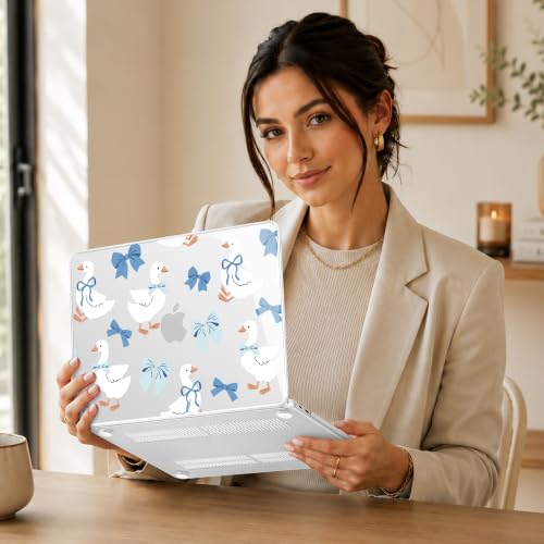May Chen Compatible with MacBook Neo 13 inch Case 2026 Model A3404, Plastic Hard Shell,Keyboard Cover,Screen Protector,Dust Plug, for MacBook Neo 13" with A18 Pro Chip,Cute Geese - color: Cute geese