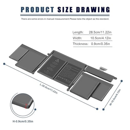 ASUNCELL A1502 A1582 Laptop Battery for MacBook Pro 13 inch Retina [ Early 2015, Mid 2014, Late 2013] A1493 11.42V 74.9Wh - color: A1502/A1582