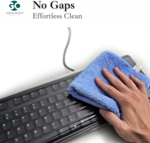 Universal KeyboardCap. Fully Covered Flat Style 0.025mm Waterproof Anti-Dust Desktop Keyboard Cover with Numeric Hospital/Dentist Use (0.03mm Size M(2 Packs)) - size: 0.03mm Size M(2 Packs)