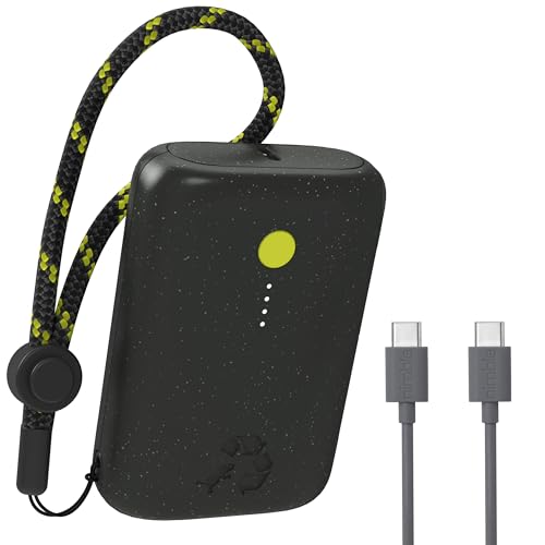 Nimble Champ Portable Charger, 10000mAh Power Bank, 20W Dual USB-C Charging | Compatible with iPhone, Samsung, Tablet, iPad, MacBook, Travel Essential Power Bank with 2ft USB C Cable Included - color: Midnight Black