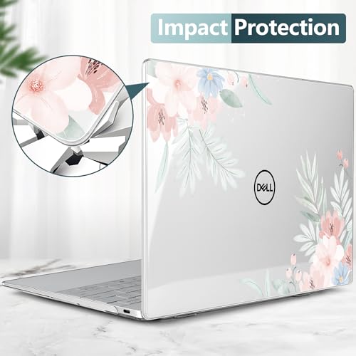 Batianda Lovely Flowers Case for Dell XPS 13 Laptop 2024 2025 | Fits Model 9340/9345/9350 13.4" Display, Lightweight Slim Hard Shell Protection for Women Students and Floral Lovers - color: Cute flower