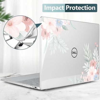Batianda Lovely Flowers Case for Dell XPS 13 Laptop 2024 2025 | Fits Model 9340/9345/9350 13.4" Display, Lightweight Slim Hard Shell Protection for Women Students and Floral Lovers - color: Cute flower