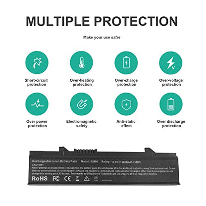 Fancy Buying Laptop Battery for Dell Latitude E5400 E5410 E5500 E5510 KM742 KM769 RM656 T749D - size: 7.28*2.72*0.94inch E5400