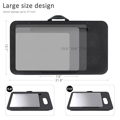 Lap Desk with Cushion, Fits up to 17 inch Laptop, Pillow Designed, Portable Laptop Stand with Tray, Pad & Phone Holder, Home Office for Bed/Couch/Car/Reading/Writing,MillHome (Black) - color: Black