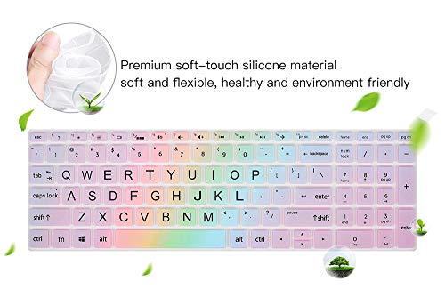 Keyboard Cover Skin for HP Laptop 15-db 15-dw 15-dy 15-da 15-bs/bw 15-ef 15t 15z 15.6" 15-db0011dx 15-dy1043dx/dy1051wm 15-dw0037wm/dw1083wm 15-ef1001ds/1023dx,HP 17-by/bs/ca 17.3 Keyboard Protector - color: Colorful Rainbow