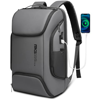 FUTURE AESTHEICS Business Laptop Smart Backpack Can Hold 15.6 Inch Laptop Commute Backpack Carry on bag for men and women (Grey) - color: Grey