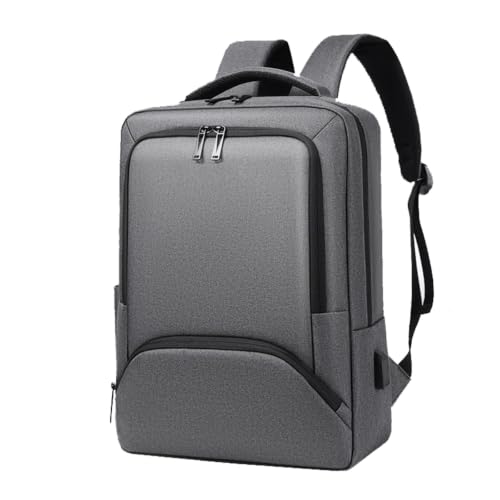 Business Smart Travel Backpack, Lightweight Waterproof Laptop Backpack | Large Durable Commuting Casual Daypack with USB Charging Port, for Men Women Work Travel College - color: Gray