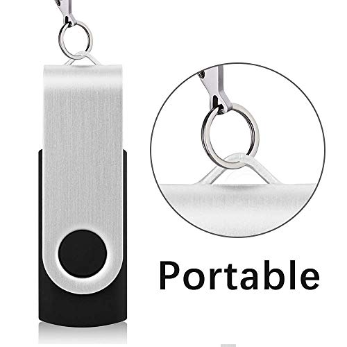 KEXIN 20 Pack 8GB Flash Drive 8G Bulk USB Thumb Drive USB Stick Jump Drive USB 2.0 Flash Drive with Led Indicator, Black - size: USB 2.0-8G, style: 20 Pack