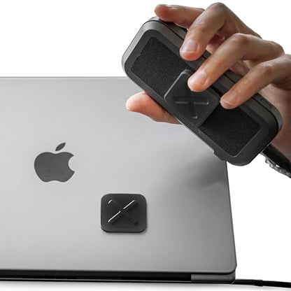 DELTAHUB HoldX Magnetic Mount - Universal Phone & External Device Holder for Laptops, Desks | Strong Magnetic Stand for SSDs & Mobile Device (Black) - color: Black