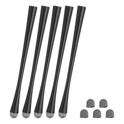 PATIKIL 5 Pcs Slim Waist Stylus Pens for Touch Screens, 2 in 1 High Sensitivity Universal Pen Capacitive Stylus for Phone Tablets Laptop Touch Screen Devices, Black - color: Black