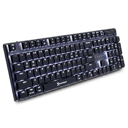 X9 Slim Mechanical Keyboard Wireless – Low Profile Red Switches, Triple Mode (Bluetooth + 2.4GHz + USB), Full Size 107-Key with Number Pad, Backlit, Rechargeable – Quiet Typing for Mac and PC