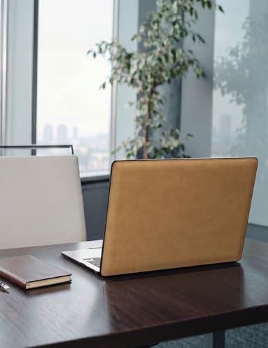 iCasso Compatible with Mac BookAir 13 case 2026 2025 2024 2023 2022 A3449 A3240 A3113 A2681, Leather Mac Book case & Keyboard Cover&Screen Film for MacBook air 13 inch M5 M4 M3 M2,Brown - color: Brown Leather