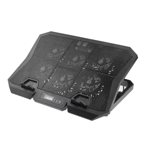 Laptop Cooling Pad with 6 Silent Fans Adjustable Speed Blue LED Cooling Stand for 15.6-inch Laptops for Gaming and Office Use