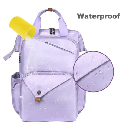 Hap Tim Laptop Backpack for Women - Travel, Work, Nurse & Teacher - Purple (7651-PP) - color: Purple
