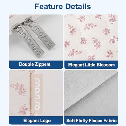 MOSISO Laptop Case 13.3 inch, 13-13.3 inch Puffy Laptop Sleeve Bag Compatible with MacBook Neo/Air 13.6/Pro 13/Pro 14, HP Dell ASUS Lenovo, Elegant Little Blossom Square Quilted Bag&Small Case, Pink - color: Pink, size: 13.3 inch