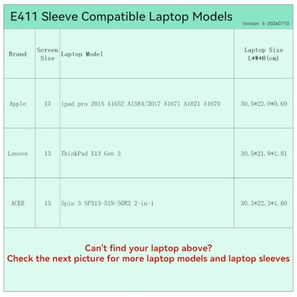 Smatree Elite Laptop Sleeve for 13 inch Apple iPad Pr/Lenovo ThinkPad | for 13 inch Apple iPad Pro 2025/2017 A1821, Lenovo ThinkPad X13 Gen 3, Protective Laptop Case with Pocket(E411) - size: 13 inch/E411/Size: 32.0*22.7cm