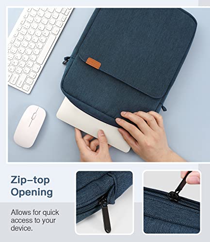 MoKo 13.3-14 Inch Laptop Sleeve Carrying Bag with Shoulder Strap & Handle - color: Indigo, size: 13.3-14 inch
