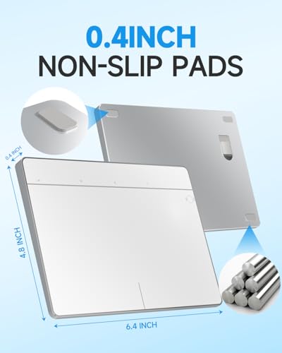 Homiguar Wireless Bluetooth Trackpad for Windows 10 & 11 and Mac, 3-in-1 Connectivity Modes,High Precision Control, Portable Multi-Touch Gestures touchpad for PC & Laptop (Off White)
