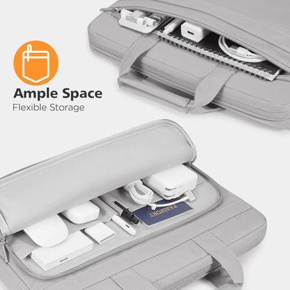 NIDOO 14-15 inch Laptop Shoulder Bag Briefcase Messenger Sleeve for 15" MacBook Air M4 M3 / 15" Surface Laptop 5 4 3/16" MacBook Pro M4 M3 M2/ 15" Dell Latitude 5540/15" Lenovo ThinkBook 15 Gen 4 - color: Grey, size: 14 - 15 inch