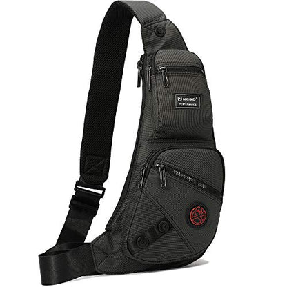 NICGID Sling Bag Chest Shoulder Backpack Crossbody Daypack for Men Women | Travel Outdoor Hiking Concealed Carry Fishing Fanny Tool Small Casual - color: Black-1