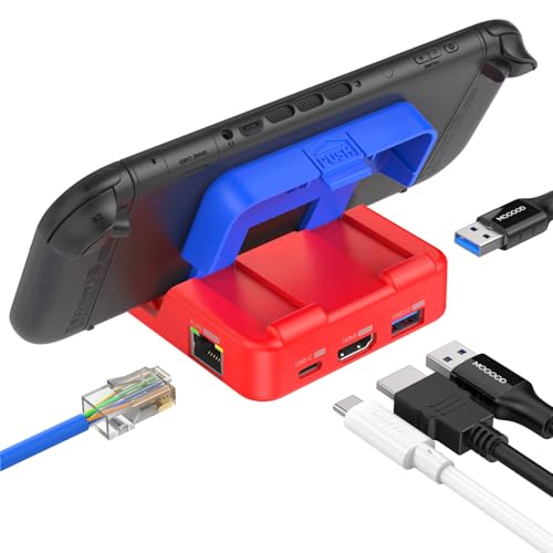 Switch Dock Portable TV Docking Station for Switch 2 | Foldable 4K HDMI, Ethernet Port, USB 3.0, 100W PD Charging Port