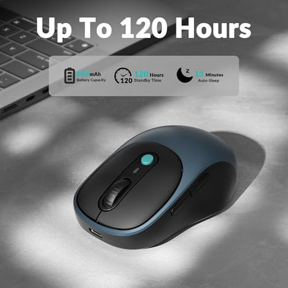 Keychron BM24 Portable Wireless Mouse, 2400 DPI Quiet Clicks, 2.4 GHz/Bluetooth 5.2/Wired with Programmable Buttons, Long Battery Life for Laptop PC/Mac/Windows - Space Gray - color: Space Gray