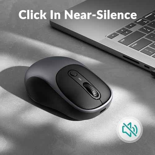 Keychron BM24 Portable Wireless Mouse, 2400 DPI Quiet Clicks, 2.4 GHz/Bluetooth 5.2/Wired with Programmable Buttons, Long Battery Life for Laptop PC/Mac/Windows - Metal Gray - color: Metal Gray