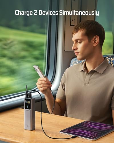 CUKTECH 10 Power Bank 10000mAh(4S1P), 100W USB C Portable Charger with Smart Display, PD3.0 Fast Charging External Battery Pack for iPhone 16/15/14/13, Samsung, MacBook, Dell, Steam Deck and More
