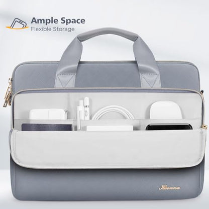 KIZUNA Laptop Sleeve Case 13 Inch Computer Shoulder Bag for 13.6" MacBook Air M2/MacBook Pro 14 M3 M2 M1 MAX/14 Lenovo ThinkPad X1 Carbon/IdeaPad Flex 5 Gen 8/IdeaPad Flex 5i/Yoga 9i Dell,Grey - color: Grey, size: 13-13.3 Inch