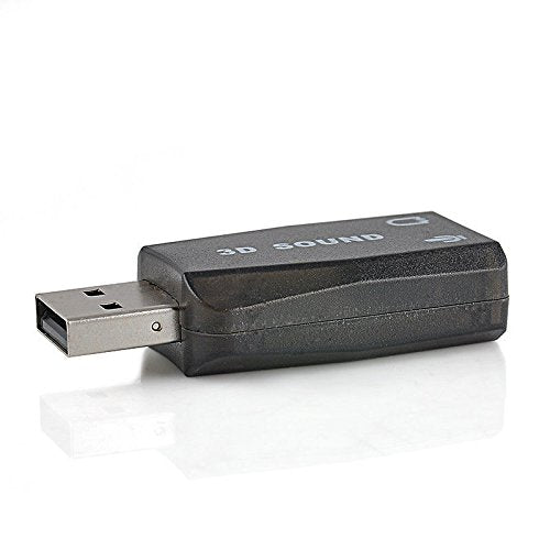 VizGiz 3 Pack USB Sound Card Adapter 5.1 Channel 3D External USB to 3.5MM 1/8 Audio Jack Stereo Headset Mic Microphone Headphone Earphone Plug and Play for Raspberry Pi Windows Mac Linux PC Computer