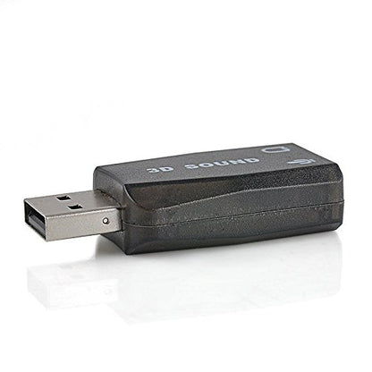 VizGiz 3 Pack USB Sound Card Adapter 5.1 Channel 3D External USB to 3.5MM 1/8 Audio Jack Stereo Headset Mic Microphone Headphone Earphone Plug and Play for Raspberry Pi Windows Mac Linux PC Computer