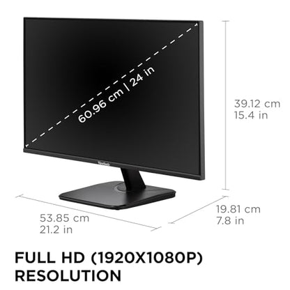 ViewSonic VA2456A-MHD 24 Inch 1080p Monitor, IPS Display with 120Hz for Enhanced Home and Office Productivity, Eye Care Technology, HDMI, DisplayPort, and VGA Inputs - size: 24 Inches, style: 1920 x 1080
