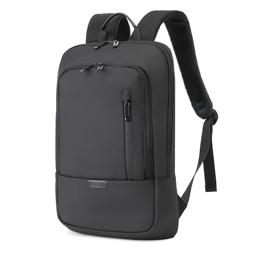AUGUR Slim Laptop Backpack With 15.6 Inch Sleeve Professional Notebooks Bag Case Laptop Backpack Men Fit Travel/Business/Work - color: 1505 15.6 Inch Black
