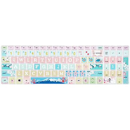 Keyboard Cover for 15.6 HP Laptop 15-fc 15-fd 15t-fd 15z-fc Series, HP Pavilion 15-eg 15t-eg 15-eh 15-er, 17z-ca 17-cn 17-cp 17z-cp Series, Sakura - color: Sakura