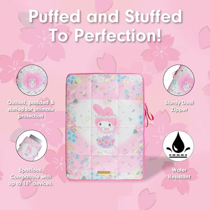 Sonix x Sanrio | Puffy Laptop Sleeve | 15-16 Inch, Quilted Pillow Puffer Laptop Carrying Case, Computer Sleeve | My Melody Fairy 50th Anniversary - color: My Melody Fairy 50th Anniversary