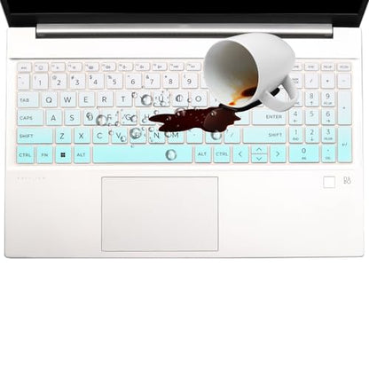 Keyboard Cover for HP 15.6 Laptop 15-fc 15-fd Series 15t-fd000 15z-fc000 15-fc0025dx 15-fc0245dx 15-fc0093dx 15-fc0041wm 15-fc0081nr 15-fc0037wm 15-fc0072ns 15-fc0081nr fc0013od 15-fc0025dx - color: OmbreMint