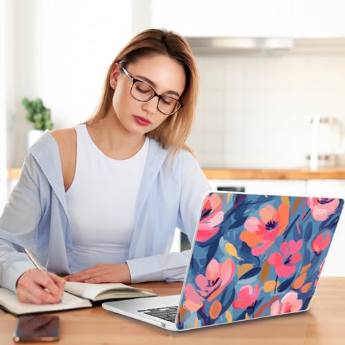 Teryeefi for M5 MacBook Air 15 inch Case M4/M3/M22026 2025 2024 2023 Release A3448 A3241 A3114 A2941, Hard Shell Cover & Keyboard Cover & Screen Protector & OTG Adapter - W-Abstract Pink Flower - color: W-Abstract Pink flower